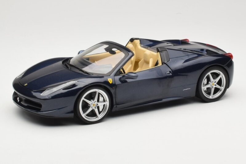Ferrari 458 Italia Spider Dark Blue Metallic Hot Wheels 1:18 X5529 Kov