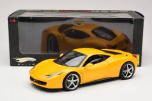 Ferrari 458 Italia Žltý Hot Wheels 1:18 P9894 Kov – obrázok 8 z 8