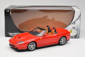 Ferrari 550 Barchetta Rosso Corsa Hot Wheels 1:18 74299294419 Kov – obrázok 8 z 8