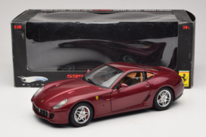 Ferrari 599 GTB Fiorano Tmavočervený Hot Wheels 1:18 M1200 Kov – obrázok 8 z 8