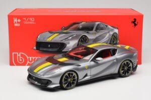 Ferrari 812 Competizione Grigio Coburn Bburago 1:18 18-01647 Kov – obrázok 8 z 8