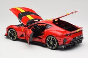 Ferrari 812 Competizione Rosso Corsa So Žltými Pruhmi Bburago 1:18 18-16915 Kov – obrázok 5 z 8