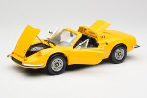 Ferrari Dino 246 GTS Žltý Hot Wheels 1:18 23920 Kov – obrázok 2 z 8