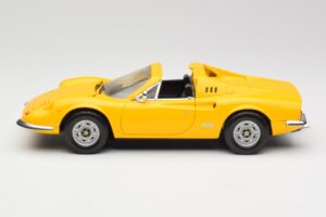 Ferrari Dino 246 GTS Žltý Hot Wheels 1:18 23920 Kov – obrázok 4 z 8