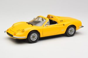 Ferrari Dino 246 GTS Žltý Hot Wheels 1:18 23920 Kov