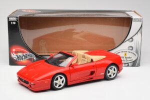 Ferrari F355 Spider Červený Hot Wheels 1:18 25733 Kov – obrázok 8 z 8