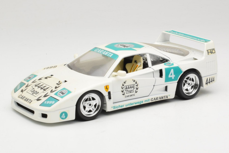 Ferrari F40 4444 Tage Garanta #4 Biely Bburago 1:18 3332-W5 Kov