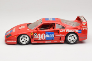 Ferrari F40 #40 J-P. Jabouille / O. Grouillard Art Sports 1987 Bburago 1:18 3332-A1 Kov – obrázok 4 z 8