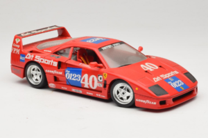 Ferrari F40 #40 J-P. Jabouille / O. Grouillard Art Sports 1987 Bburago 1:18 3332-A1 Kov – obrázok 6 z 8