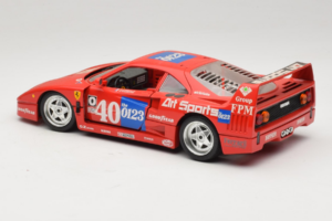 Ferrari F40 #40 J-P. Jabouille / O. Grouillard Art Sports 1987 Bburago 1:18 3332-A1 Kov – obrázok 7 z 8