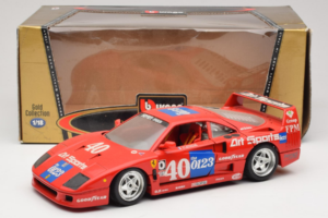 Ferrari F40 #40 J-P. Jabouille / O. Grouillard Art Sports 1987 Bburago 1:18 3332-A1 Kov – obrázok 8 z 8