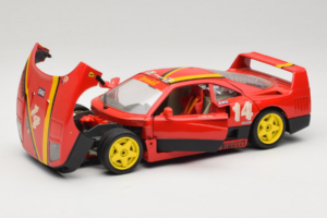 Ferrari F40 Evoluzione #14 L. Dalla Noce H&R Červený so Žltými Kolesami 1992 Bburago 1:18 3042-H1 Kov – obrázok 2 z 8