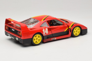 Ferrari F40 Evoluzione #14 L. Dalla Noce H&R Červený so Žltými Kolesami 1992 Bburago 1:18 3042-H1 Kov – obrázok 3 z 8