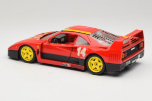 Ferrari F40 Evoluzione #14 L. Dalla Noce H&R Červený so Žltými Kolesami 1992 Bburago 1:18 3042-H1 Kov – obrázok 7 z 8