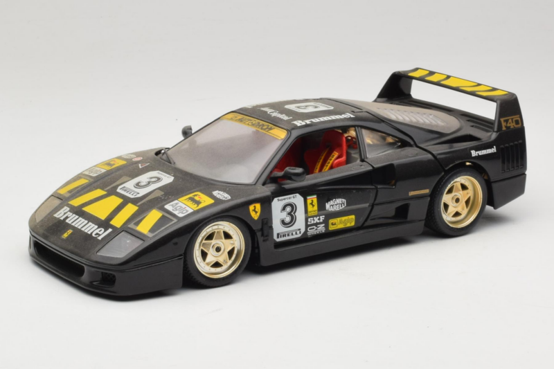 Ferrari F40 Magneti Marelli #3 Čierny Bburago 1:18 3022-B1 Kov