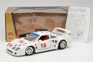 Ferrari F40 #16 Borsenmodells Biely Limited Edition 333 pcs 1987 Bburago 1:18 3332-W1 Kov – obrázok 8 z 8