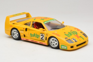 Ferrari F40 Totip Jolly Club #2 Žltý Bburago 1:18 3332-Y1 Kov – obrázok 6 z 8