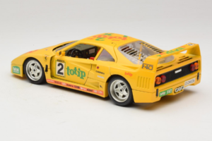 Ferrari F40 Totip Jolly Club #2 Žltý Bburago 1:18 3332-Y1 Kov – obrázok 7 z 8