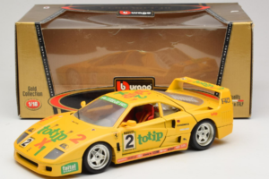 Ferrari F40 Totip Jolly Club #2 Žltý Bburago 1:18 3332-Y1 Kov – obrázok 8 z 8