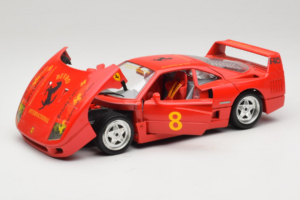 Ferrari F40 #8 Bevro International Červený 1987 Bburago 1:18 3332-P3 Kov – obrázok 2 z 8