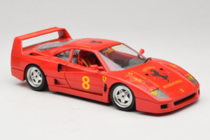 Ferrari F40 #8 Bevro International Červený 1987 Bburago 1:18 3332-P3 Kov – obrázok 6 z 8