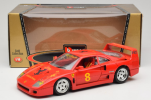 Ferrari F40 #8 Bevro International Červený 1987 Bburago 1:18 3332-P3 Kov – obrázok 8 z 8