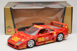 Ferrari F40 LM #86 Ch. Pozzi IMSA 24 Hours of Le Mans 1985 Červený Bburago 1:18 3332-P6 Kov – obrázok 8 z 8