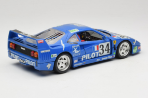 Ferrari F40 #34 M. Ferte / Thavenin / Palau Pilot Modrý 1987 Bburago 1:18 3032-B1 Kov – obrázok 3 z 8