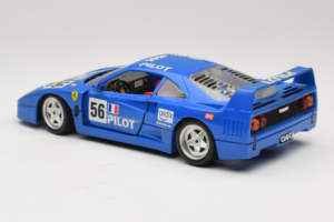 Ferrari F40 Pilot #56 Modrý Bburago 1:18 3332-BL1 Kov – obrázok 7 z 8