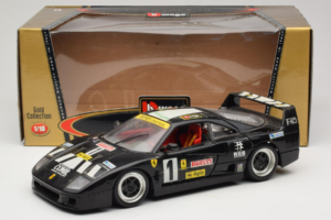 Ferrari F40 Pirelli Agip #1 Čierny Bburago 1:18 3332-B1 Kov – obrázok 8 z 8