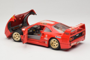 Ferrari F40 Pirelli Agip #1 Ferrari Club Italia Červený Bburago 1:18 3032-P2 Kov – obrázok 5 z 8