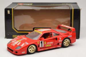 Ferrari F40 Evoluzione #1 Pirelli Agip Červený so Zlatými Kolesami 1992 Bburago 1:18 3042-P2 Kov – obrázok 8 z 8
