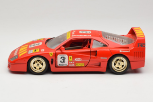 Ferrari F40 #3 Pirelli Červený 1987 Bburago 1:18 3332-P4 Kov – obrázok 4 z 8