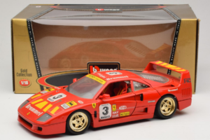 Ferrari F40 #3 Pirelli Červený 1987 Bburago 1:18 3332-P4 Kov – obrázok 8 z 8