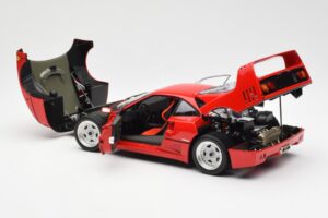 Ferrari F40 Červený Kyosho 1:18 08416R2 Kov – obrázok 7 z 10
