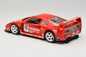 Ferrari F40 #40 T. Ohta / A. Reid Taisan Červený 1987 Bburago 1:18 3022-T1 Kov – obrázok 7 z 8