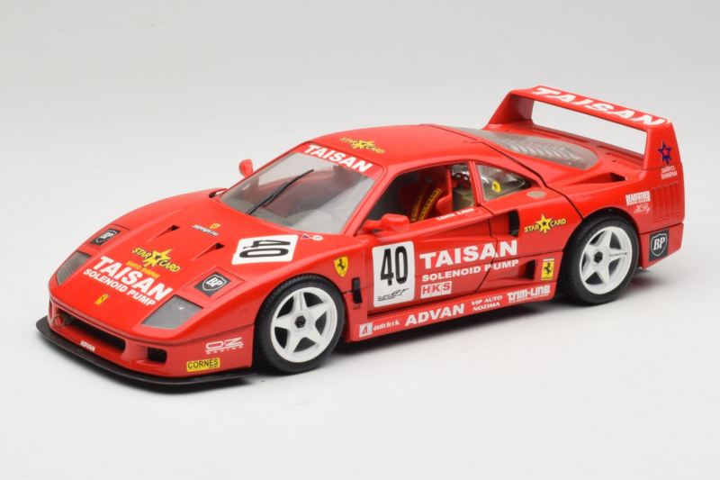 Ferrari F40 #40 T. Ohta / A. Reid Taisan Červený 1987 Bburago 1:18 3022-T1 Kov