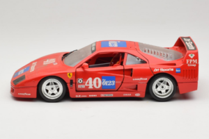 Ferrari F40 #40 the0123 Červený 1987 Bburago 1:18 3332-P5 Kov – obrázok 4 z 8