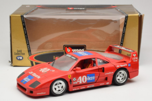 Ferrari F40 #40 the0123 Červený 1987 Bburago 1:18 3332-P5 Kov – obrázok 8 z 8