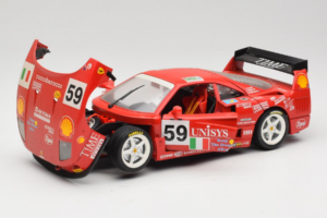 Ferrari F40 LM Unisys #59 Ota / P. Nappi / R. Donovan 24 Hours of Le Mans 1996 Bburago 1:18 3032-U1 Kov – obrázok 2 z 8