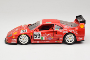 Ferrari F40 LM Unisys #59 Ota / P. Nappi / R. Donovan 24 Hours of Le Mans 1996 Bburago 1:18 3032-U1 Kov – obrázok 4 z 8