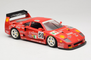 Ferrari F40 LM Unisys #59 Ota / P. Nappi / R. Donovan 24 Hours of Le Mans 1996 Bburago 1:18 3032-U1 Kov – obrázok 6 z 8