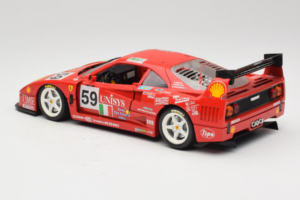 Ferrari F40 LM Unisys #59 Ota / P. Nappi / R. Donovan 24 Hours of Le Mans 1996 Bburago 1:18 3032-U1 Kov – obrázok 7 z 8