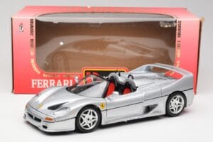 Ferrari F50 Kabriolet Strieborný Bburago 1:18 3372 Kov – obrázok 8 z 8