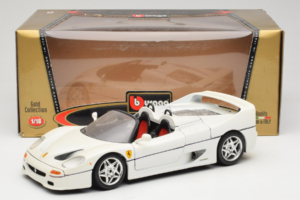 Ferrari F50 Kabriolet Biely Bburago 1:18 3352-W1 Kov – obrázok 8 z 8