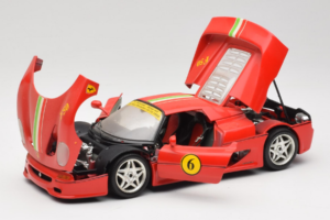 Ferrari F50 Coupe #6 Červený s Talianskou Vlajkou Bburago 1:18 3382-P1 Kov – obrázok 2 z 8