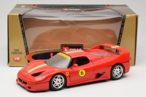 Ferrari F50 Coupe #6 Červený s Talianskou Vlajkou Bburago 1:18 3382-P1 Kov – obrázok 8 z 8