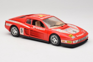 Ferrari Testarossa Brummel #5 Červený 1984 Bburago 1:18 3004-P1 Kov – obrázok 6 z 8