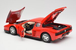 Ferrari Testarossa Červený Bburago 1:18 3019 Kov – obrázok 5 z 8
