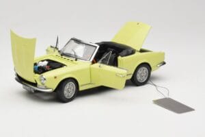 Fiat 124 Spider BS1 Žltý Sun Star 1:18 4921 Kov – obrázok 2 z 8